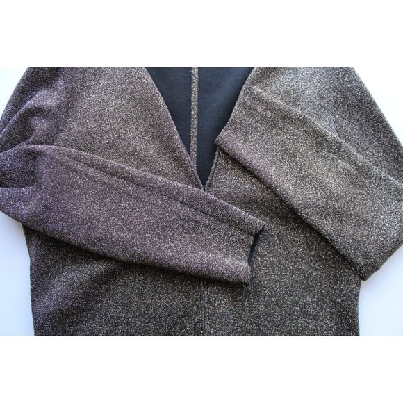 LK Bennett Lurex Plated Spark Cardigan Black/ Gold Size Medium - Picture 6 of 8